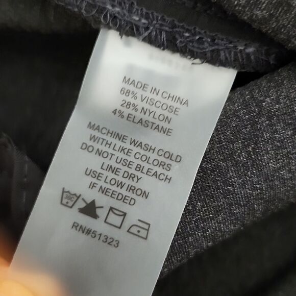 VINCE CAMUTO Style 9199348 Dark Heather Grey Thick Viscose± Warm Pant Size 14 - Picture 9 of 14